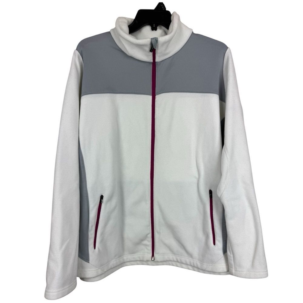 Columbia zip up fleece 3XL White Grey Purple
